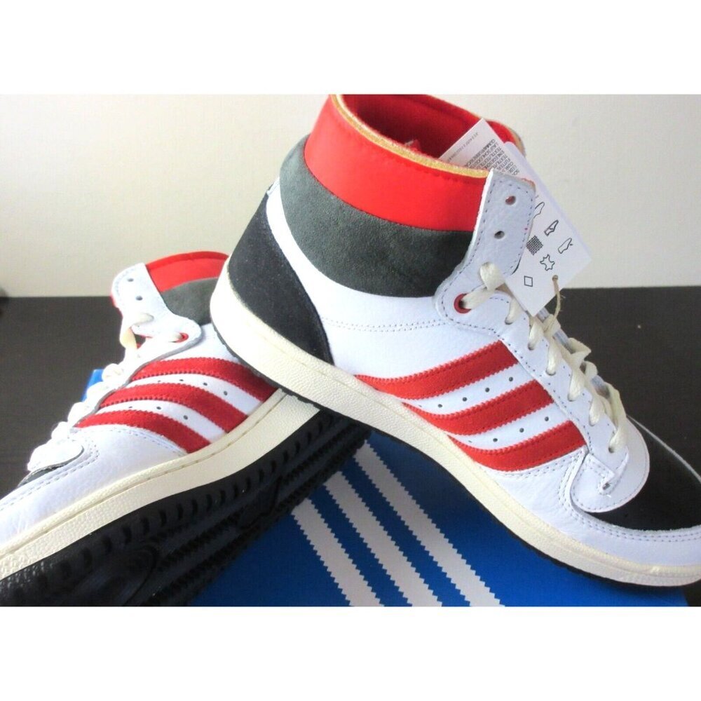 Adidas Originals Men's Top 10 RB Basketball Shoes White Black Red Sizes NIB - Picture 4 of 5